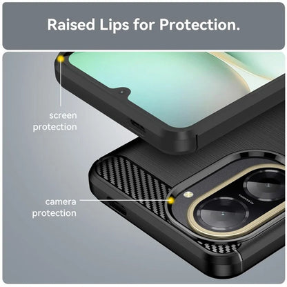 Capa para Xiaomi Redmi A5 4G (Standard), Techsuit, Carbono, Preta