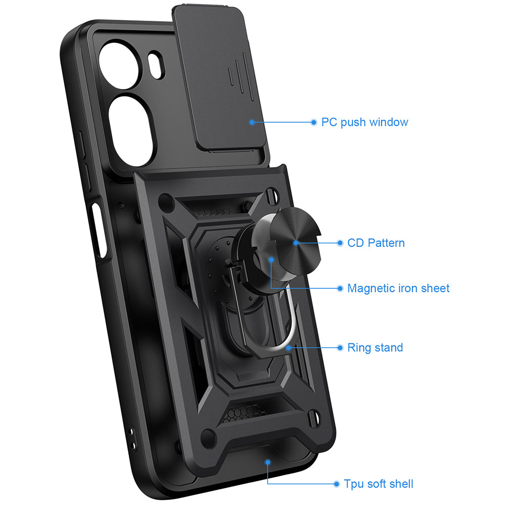 Capa para Xiaomi Redmi A7 Pro 4G, Techsuit, CamShield, Preta