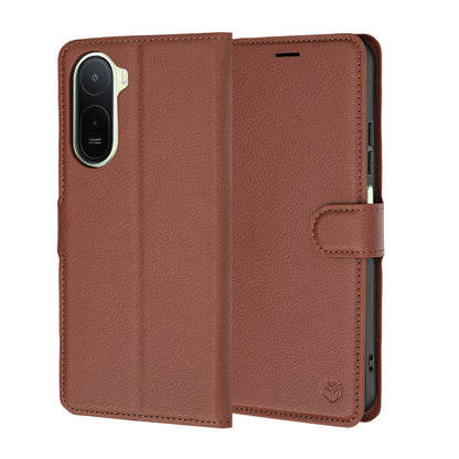 Capa para Xiaomi Redmi A7 Pro 4G, Techsuit, Leather Folio, Castanha