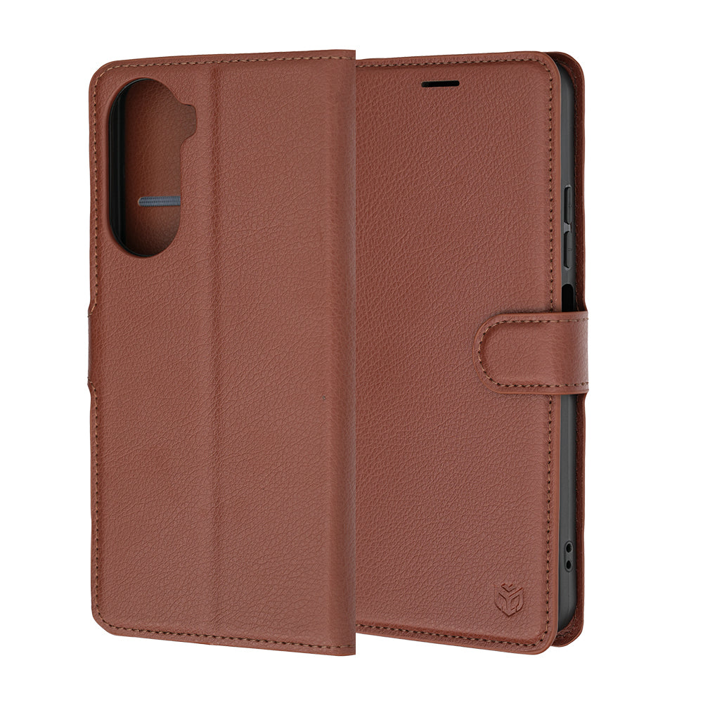 Capa para Xiaomi Redmi A7 Pro 4G, Techsuit, Leather Folio, Castanha