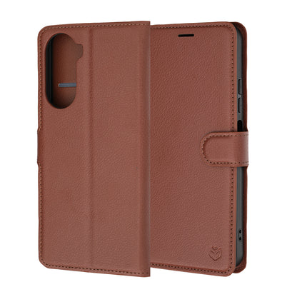 Capa para Xiaomi Redmi A7 Pro 4G, Techsuit, Leather Folio, Castanha