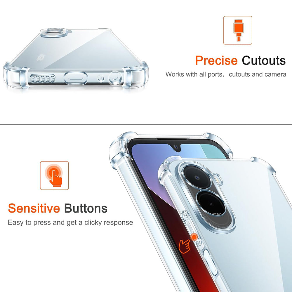 Capa para Xiaomi Redmi A7 Pro 4G, Techsuit, Shockproof Clear, Transparente