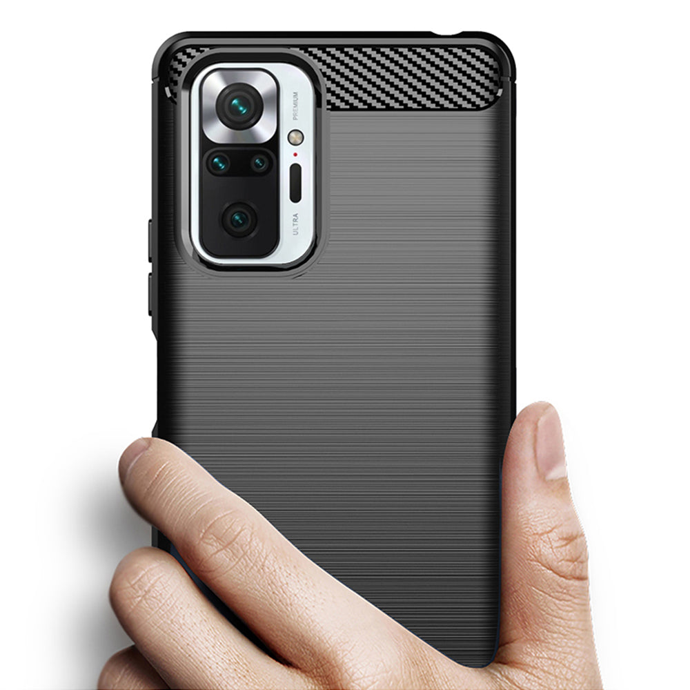 Capa para Xiaomi Redmi Note 10 Pro Max / Note 10 Pro, Techsuit, Carbono, Preta