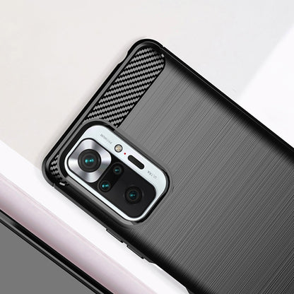 Capa para Xiaomi Redmi Note 10 Pro Max / Note 10 Pro, Techsuit, Carbono, Preta
