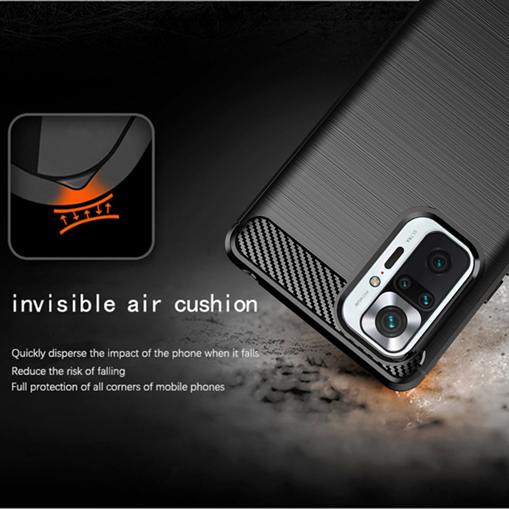 Capa para Xiaomi Redmi Note 10 Pro Max / Note 10 Pro, Techsuit, Carbono, Preta