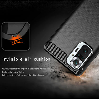 Capa para Xiaomi Redmi Note 10 Pro Max / Note 10 Pro, Techsuit, Carbono, Preta