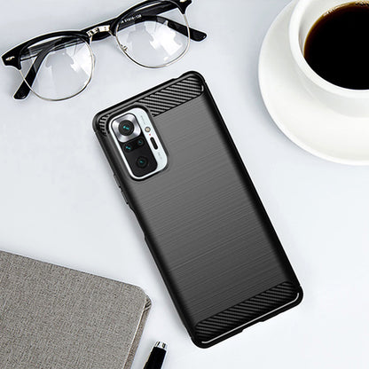 Capa para Xiaomi Redmi Note 10 Pro Max / Note 10 Pro, Techsuit, Carbono, Preta