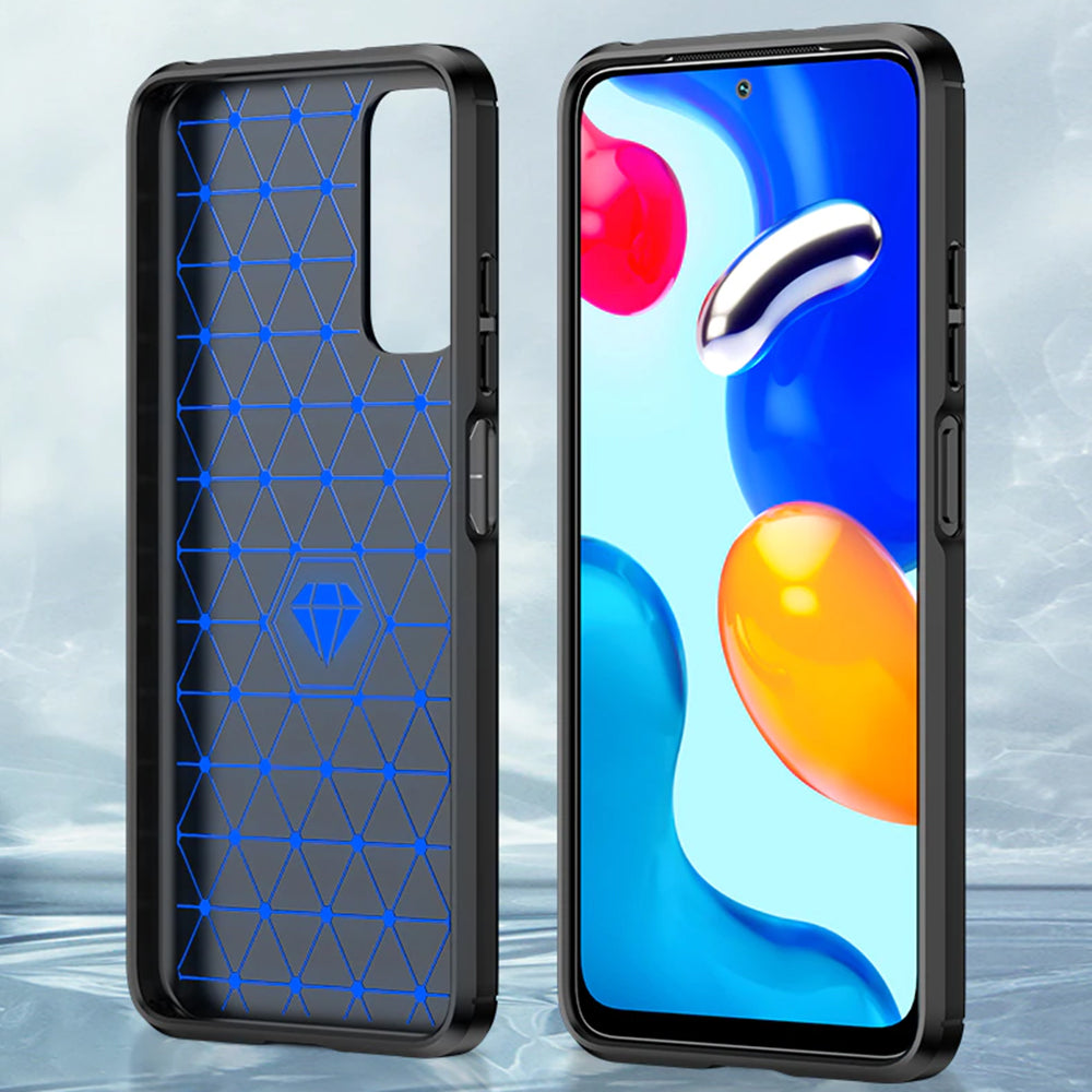 Capa para Xiaomi Redmi Note 11S / Note 11, Techsuit, Carbono, Preta