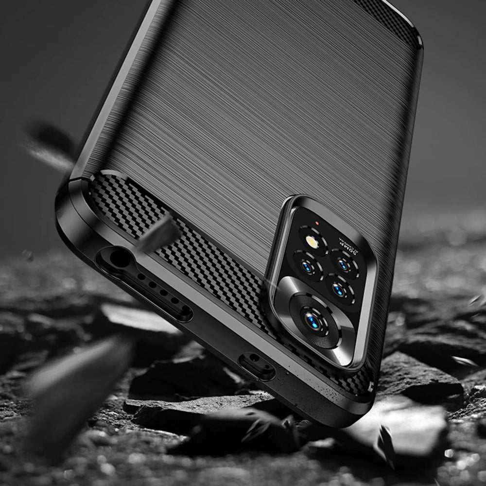 Capa para Xiaomi Redmi Note 11S / Note 11, Techsuit, Carbono, Preta