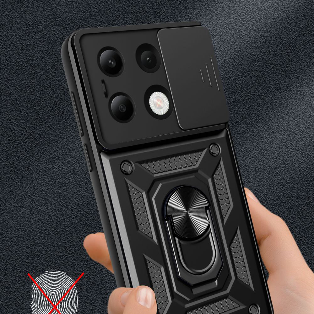Capa para Xiaomi Redmi Note 13 4G, Techsuit, CamShield, Preta