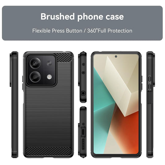 Capa para Xiaomi Redmi Note 13 4G, Techsuit, Carbono, Preta