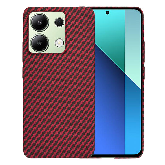 Capa para Xiaomi Redmi Note 13 4G, Techsuit, Carbonite FiberShell, Vermelha