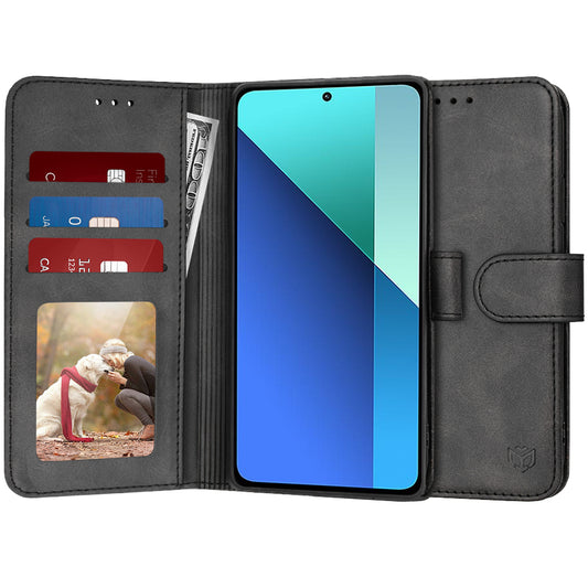 Capa para Xiaomi Redmi Note 13 4G, Techsuit, Diary Book, Preta