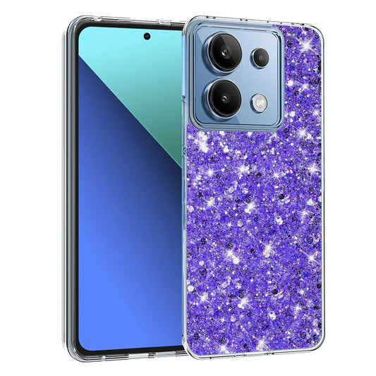 Case for Xiaomi Redmi Note 13 4G, Techsuit, Sparkly Glitter, Purple