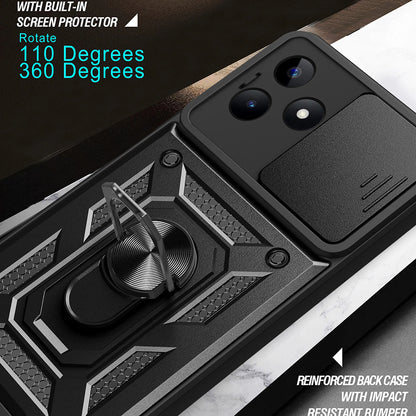 Capa para Xiaomi Redmi Note 13 5G, Techsuit, CamShield, Preta