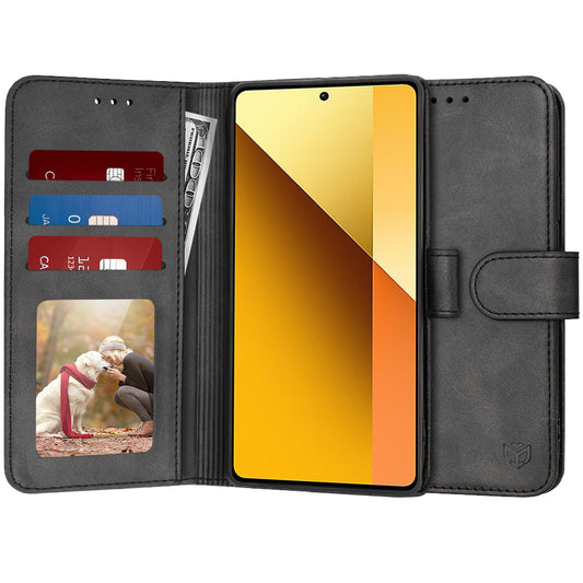 Capa para Xiaomi Redmi Note 13 5G, Techsuit, Diary Book, Preta