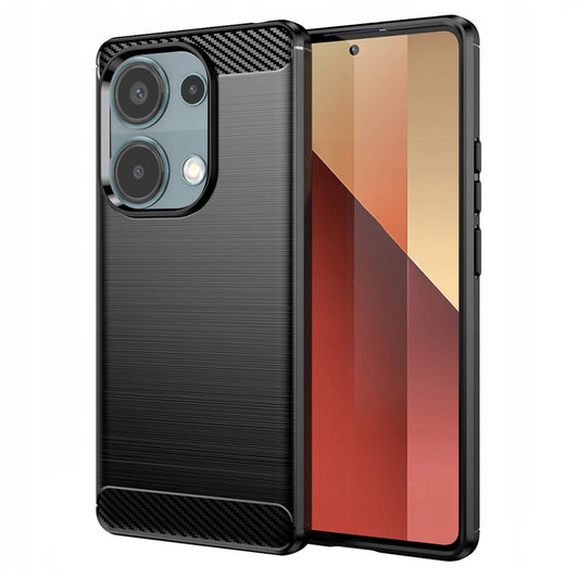 Capa para Xiaomi Redmi Note 13 Pro 4G / Poco M6 Pro 4G, Techsuit, Carbono, Preta