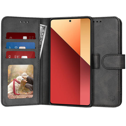 Capa para Xiaomi Redmi Note 13 Pro 4G / Poco M6 Pro 4G, Techsuit, Diary Book, Preta
