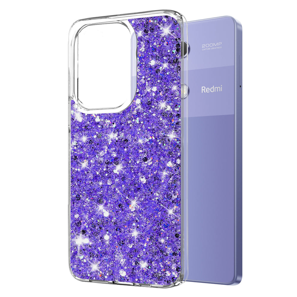 Capa para Xiaomi Redmi Note 13 Pro 4G / Poco M6 Pro 4G, Techsuit, Glitter Brilhante, Roxo
