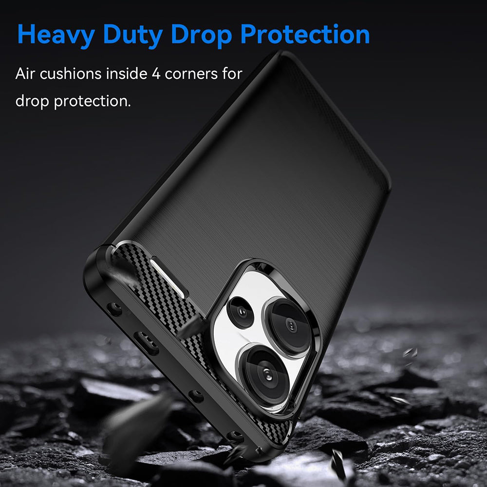 Capa para Xiaomi Redmi Note 13 Pro+, Techsuit, Carbono, Preta