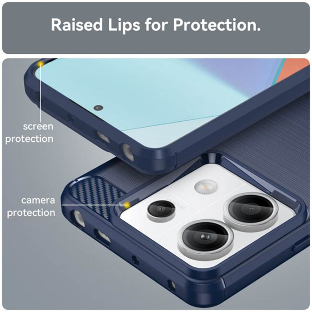 Capa para Xiaomi Redmi Note 14 4G (Regional), Techsuit, Carbono, Preta