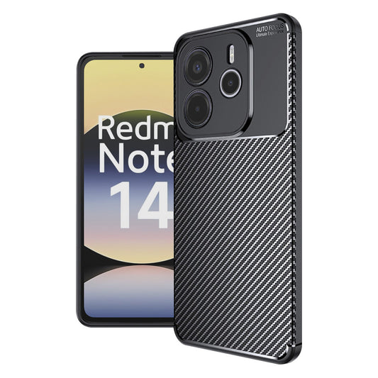 Capa para Xiaomi Redmi Note 14 4G (Regional), Techsuit, Fibra de Carbon, Preta
