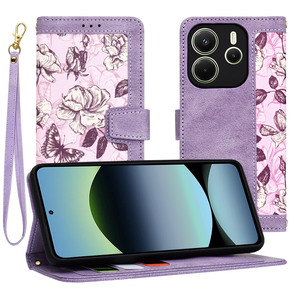 Capa para Xiaomi Redmi Note 14 4G (Regional), Techsuit, FlipCraft, Roxa
