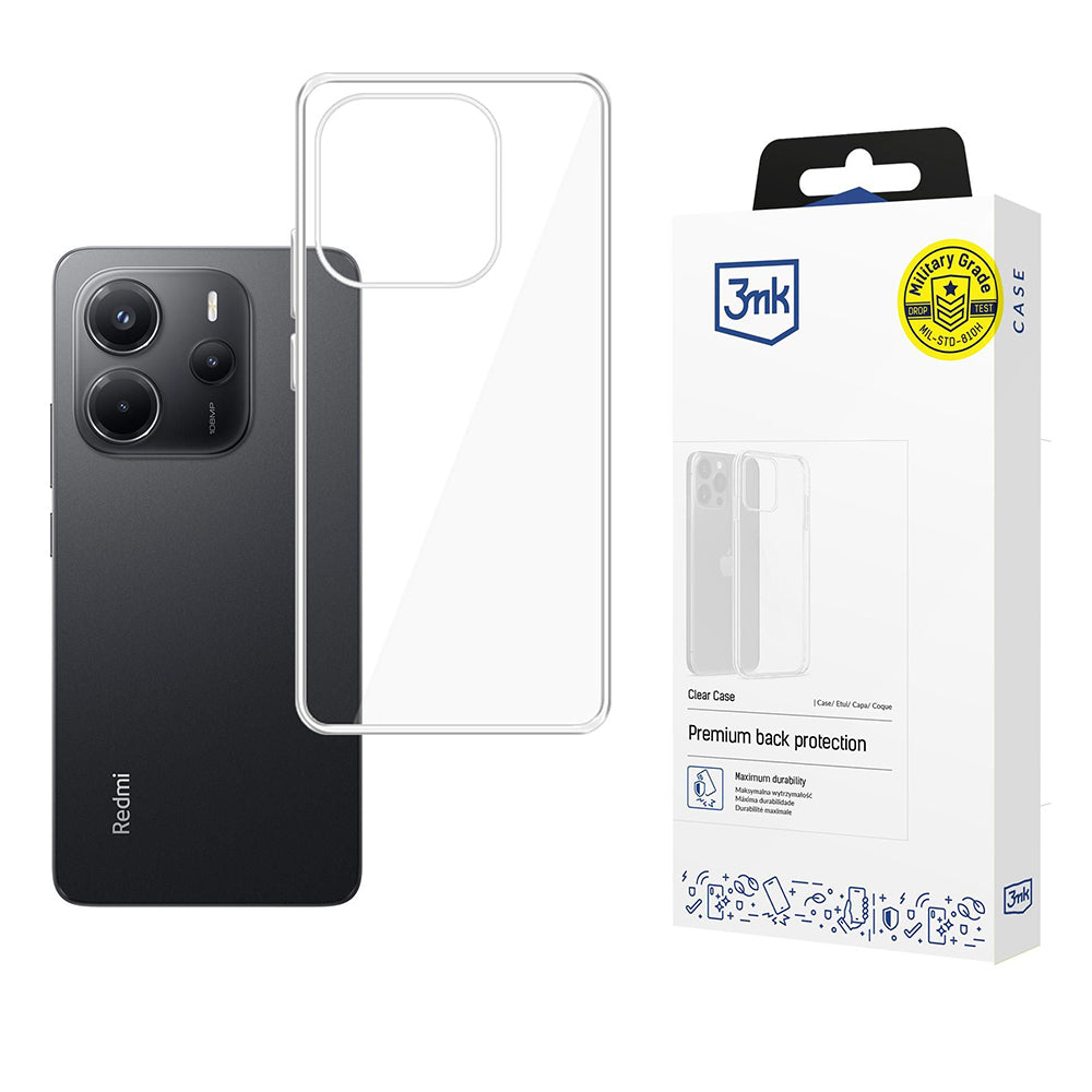 Capa para Xiaomi Redmi Note 14 4G (Standard), 3MK, Clear, Transparente