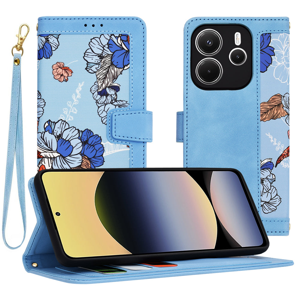 Capa para Xiaomi Redmi Note 14 4G (Standard), Techsuit, FlipCraft, Azul