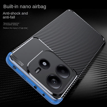 Capa para Xiaomi Redmi Note 14 5G, Techsuit, CarbonFiber, Preta