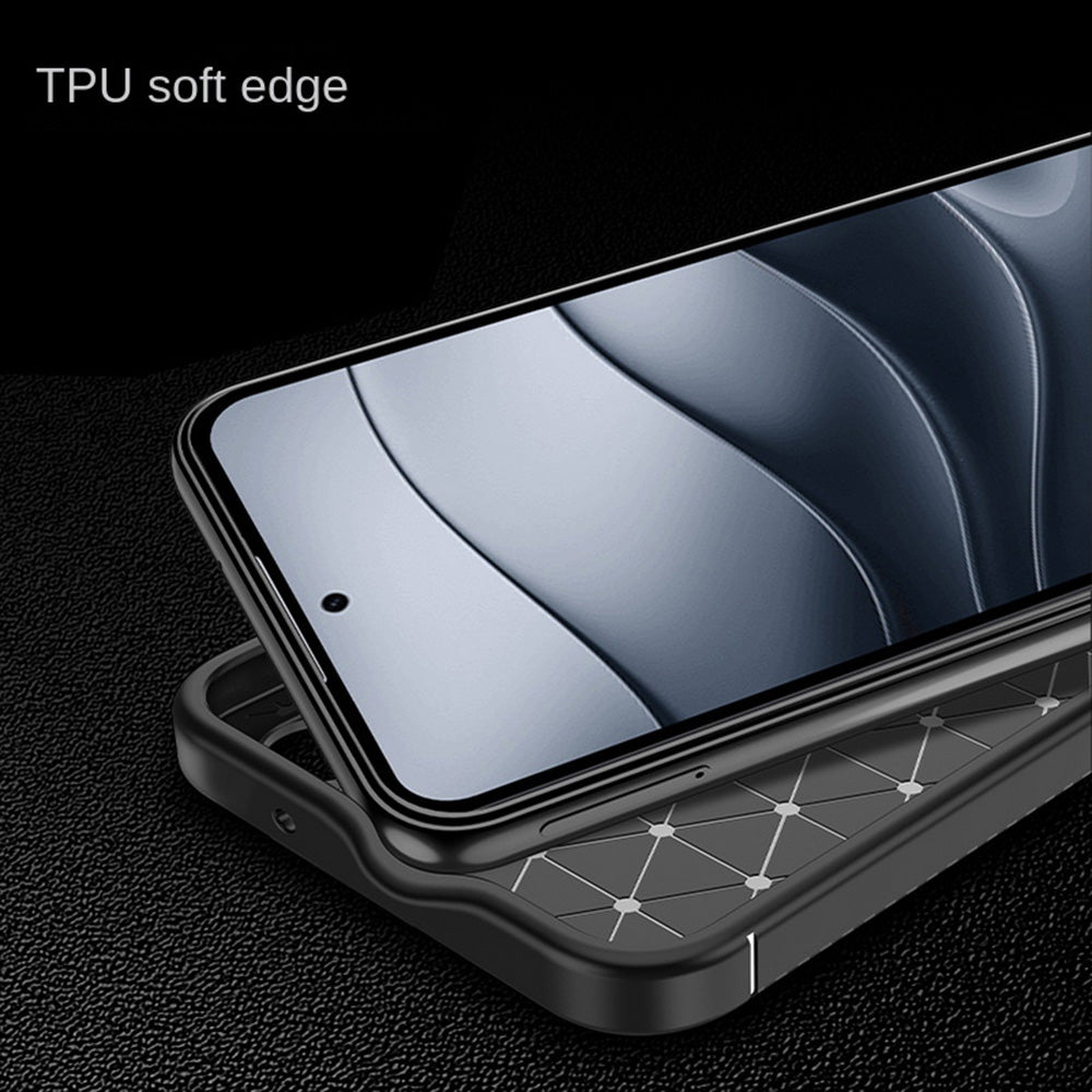 Capa para Xiaomi Redmi Note 14 5G, Techsuit, CarbonFiber, Preta