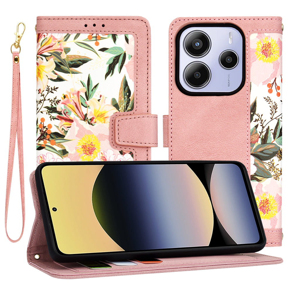 Capa para Xiaomi Redmi Note 14 5G, Techsuit, FlipCraft, Rosa