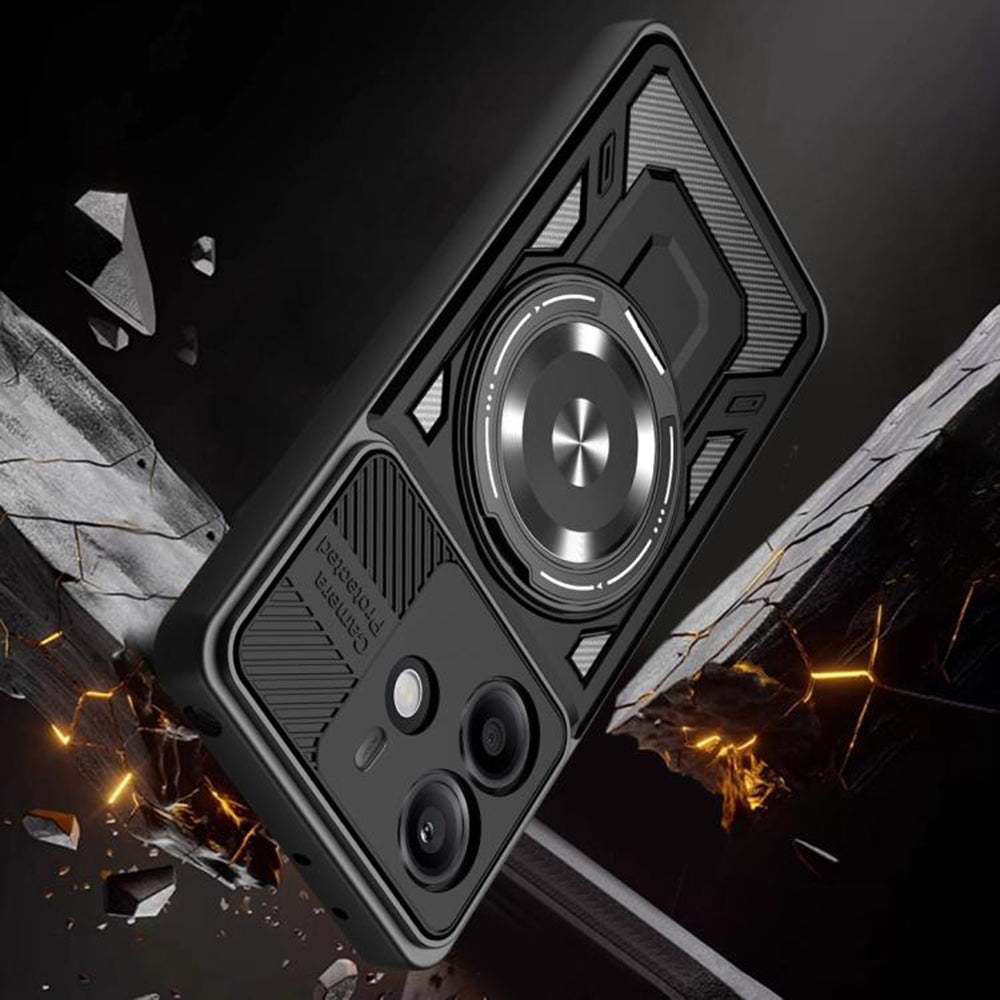 Capa para Xiaomi Redmi Note 14 5G, Techsuit, RuggedCam, Preta