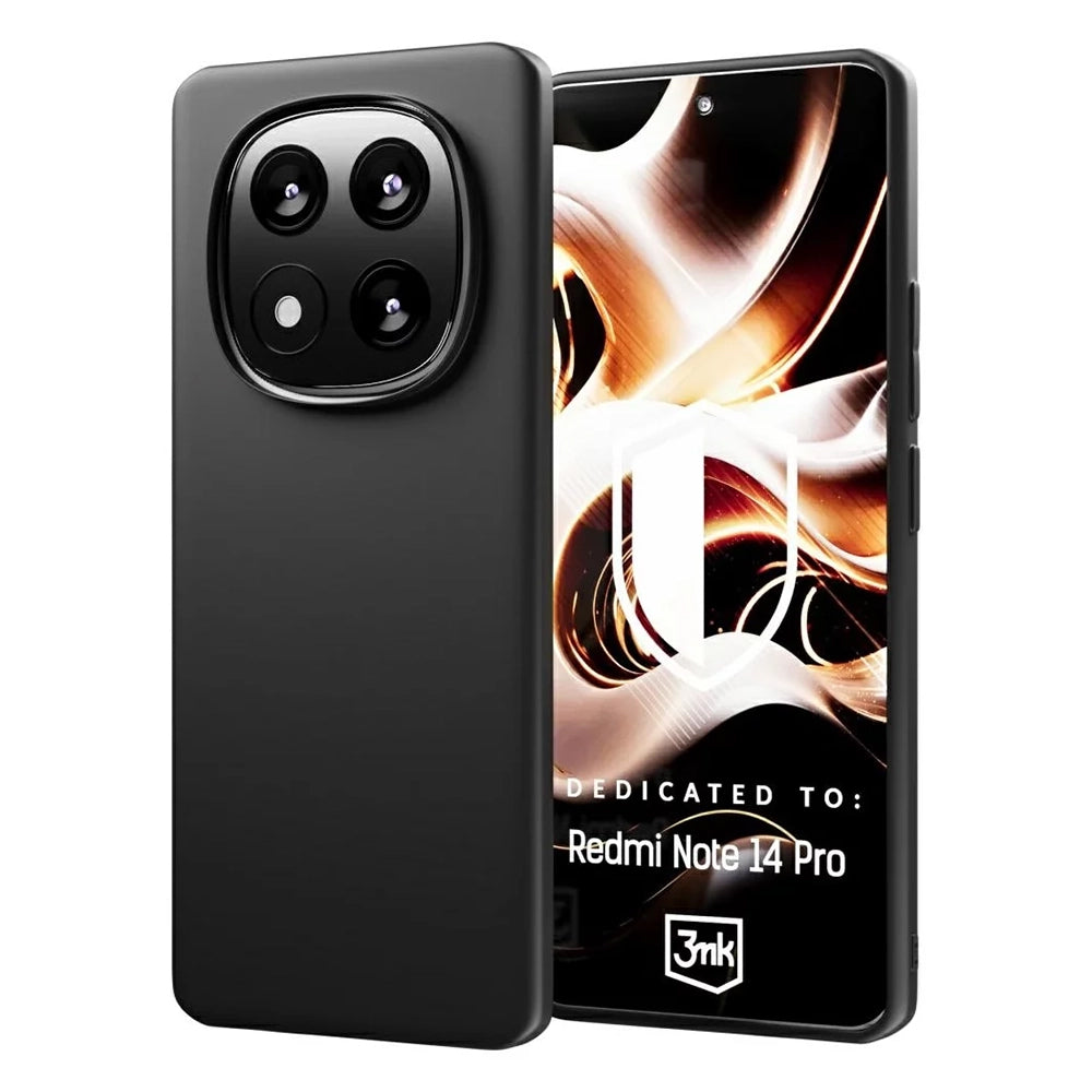 Capa para Xiaomi Redmi Note 14 Pro 4G, 3MK, Preta Mate