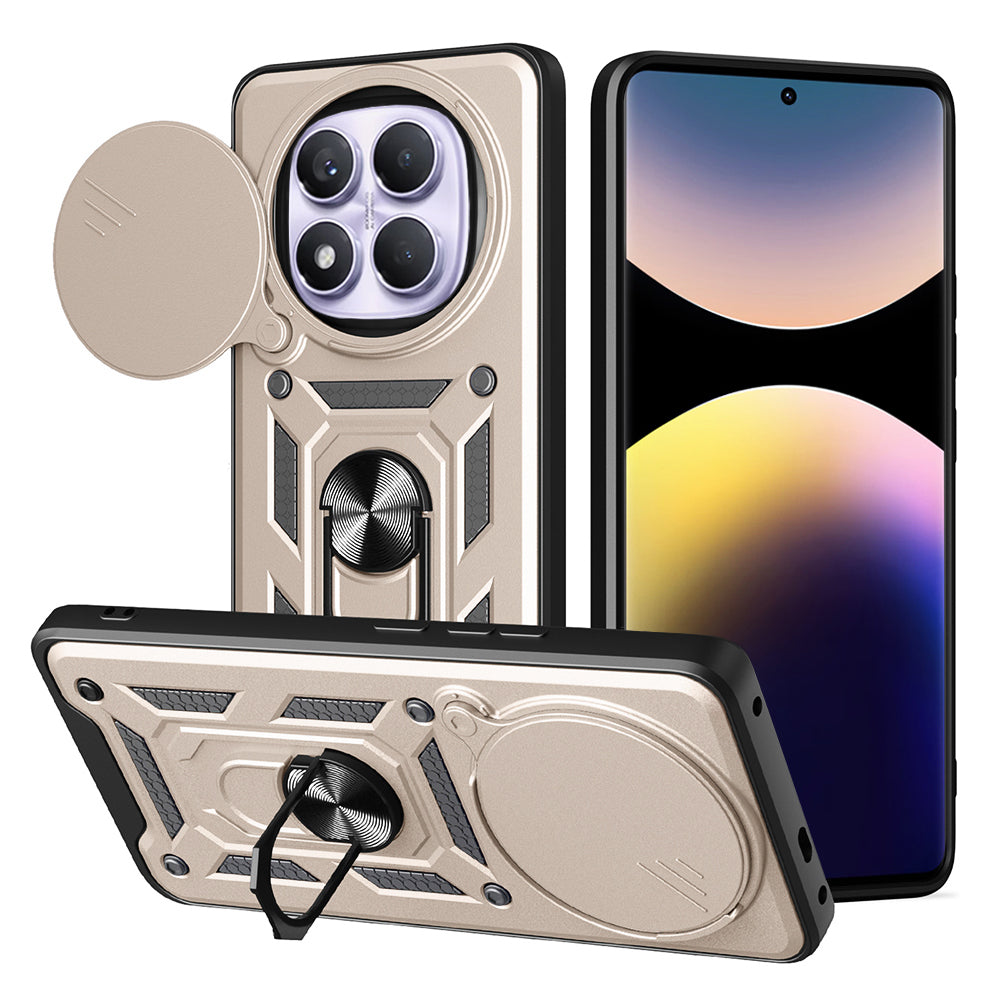 Capa para Xiaomi Redmi Note 14 Pro 4G, Techsuit, CamShield, Dourada