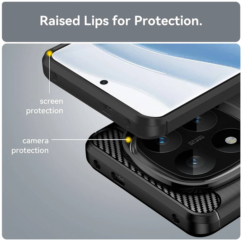 Capa para Xiaomi Redmi Note 14 Pro 4G, Techsuit, Carbono, Azul