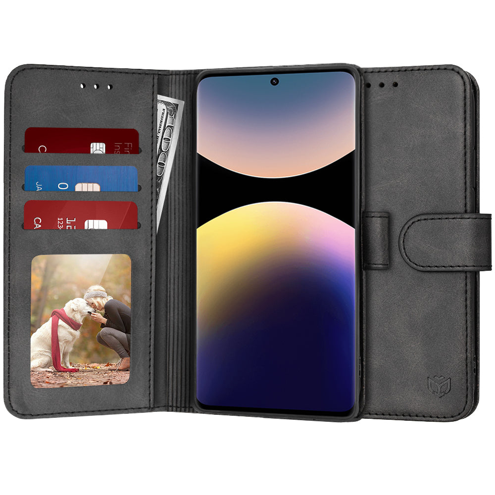Capa para Xiaomi Redmi Note 14 Pro 4G, Techsuit, Diary Book, Preta