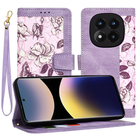 Capa para Xiaomi Redmi Note 14 Pro 4G, Techsuit, FlipCraft, Roxo