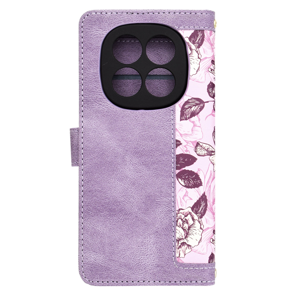 Capa para Xiaomi Redmi Note 14 Pro 4G, Techsuit, FlipCraft, Roxo