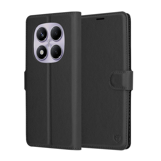 Capa para Xiaomi Redmi Note 14 Pro 4G, Techsuit, Leather Folio, Preta