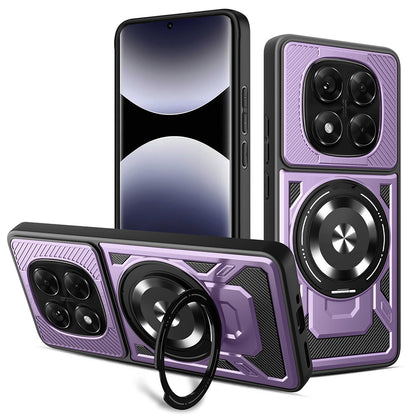 Capa para Xiaomi Redmi Note 14 Pro+ 5G / Note 14 Pro 5G / Poco X7, Techsuit, RuggedCam, Roxo