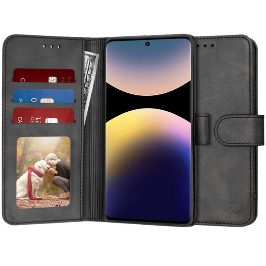 Capa para Xiaomi Redmi Note 14 Pro+ 5G, Techsuit, Diary Book, Preta