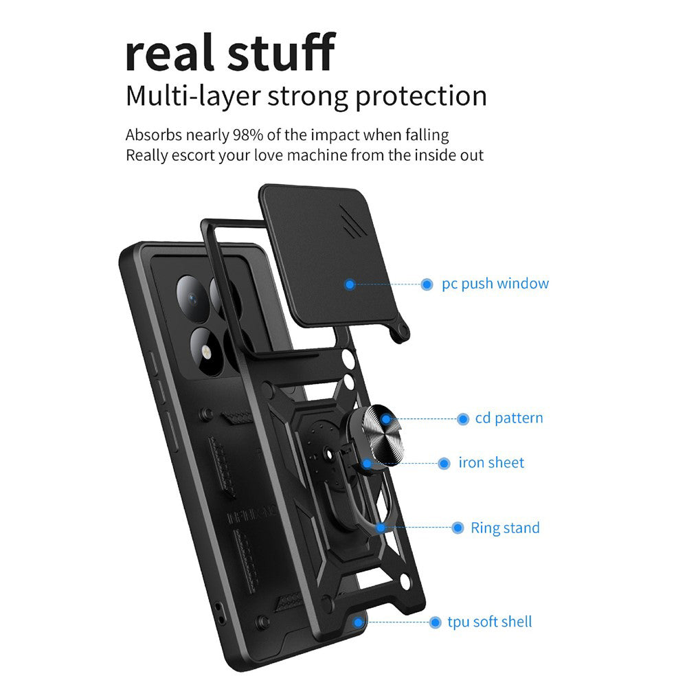 Capa para Xiaomi Redmi Note 15 Pro 5G, Techsuit, CamShield, Preta