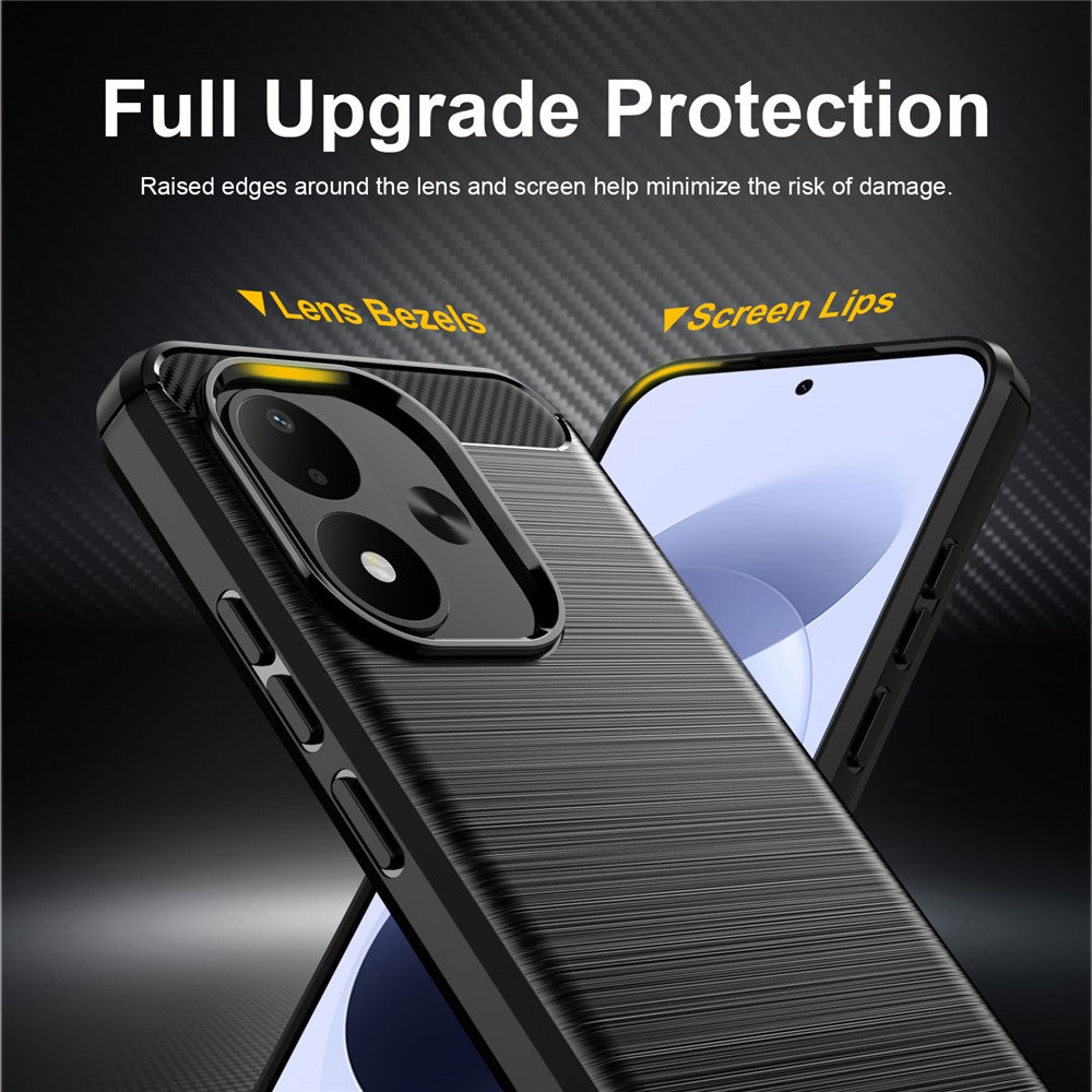 Capa para Xiaomi Redmi Note 17 4G / Note 17 5G, Techsuit, Carbono, Preta