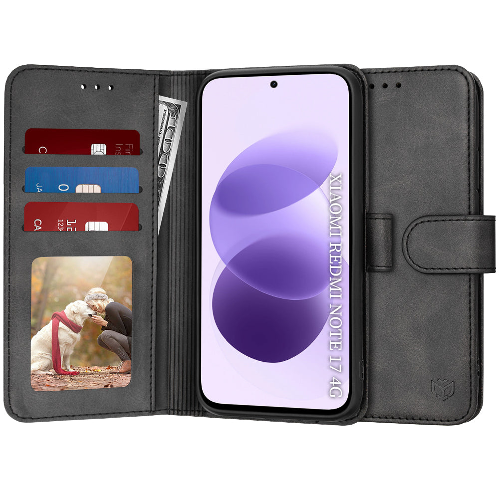 Capa para Xiaomi Redmi Note 17 4G / Note 17 5G, Techsuit, Diary Book, Preta