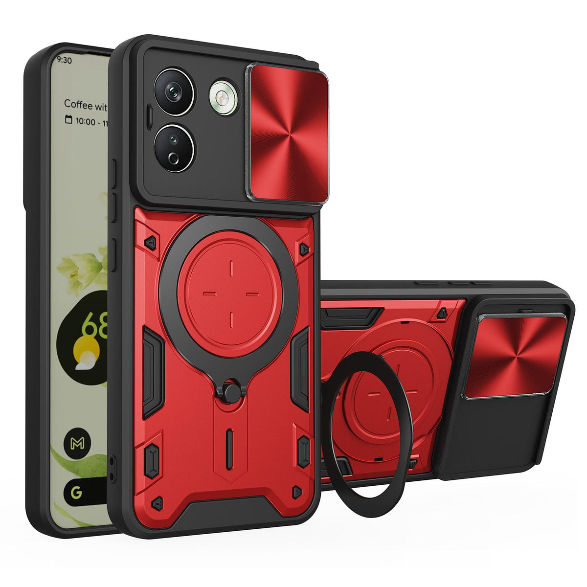 Capa para Xiaomi Redmi Note 17 Pro Max, Techsuit, CamGuard Pro, Vermelha