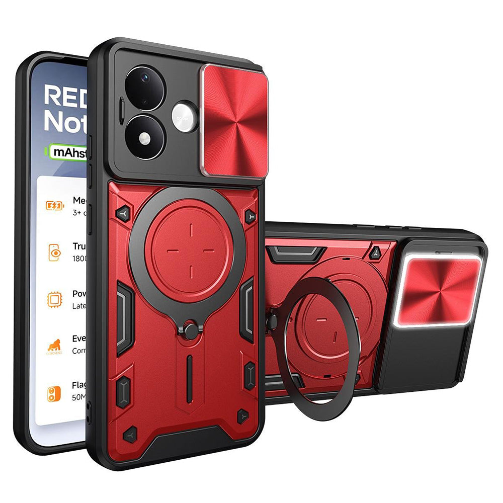 Capa para Xiaomi Redmi Note 17 Pro, Techsuit, CamGuard Pro, Vermelha