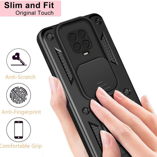 Capa para Xiaomi Redmi Note 9S / Note 9 Pro / Note 9 Pro Max, Techsuit, CamShield, Preta