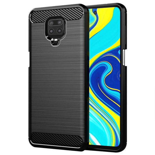 Capa para Xiaomi Redmi Note 9S / Note 9 Pro / Note 9 Pro Max, Techsuit, Carbono, Preta