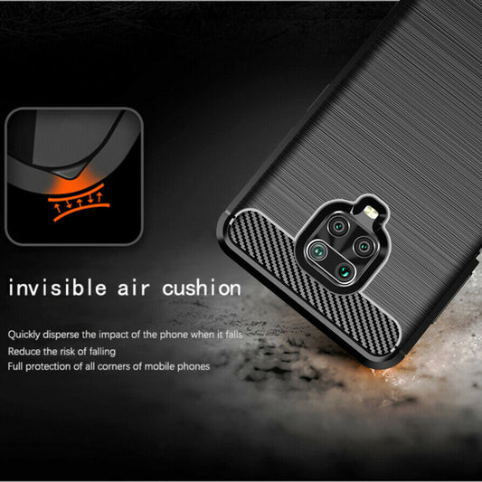 Capa para Xiaomi Redmi Note 9S / Note 9 Pro / Note 9 Pro Max, Techsuit, Carbono, Preta